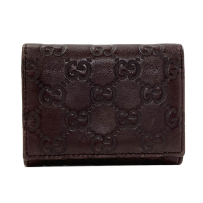 GUCCI 120965 GG signature guccissima Card Case Leather Ladies [Used]