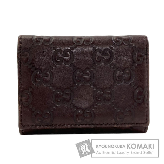 GUCCI 120965 GG signature guccissima Card Case Leather Ladies [Used]