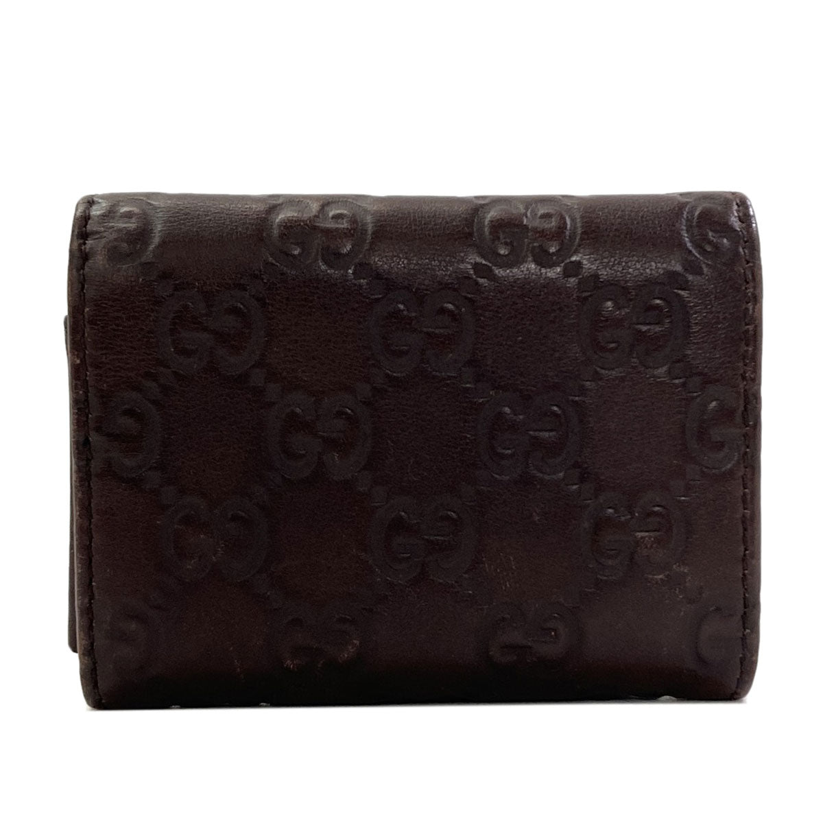 GUCCI 120965 GG signature guccissima Card Case Leather Ladies [Used]