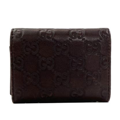 GUCCI 120965 GG signature guccissima Card Case Leather Ladies [Used]