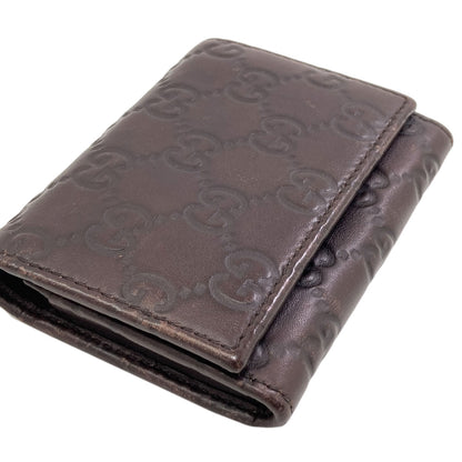 GUCCI 120965 GG signature guccissima Card Case Leather Ladies [Used]