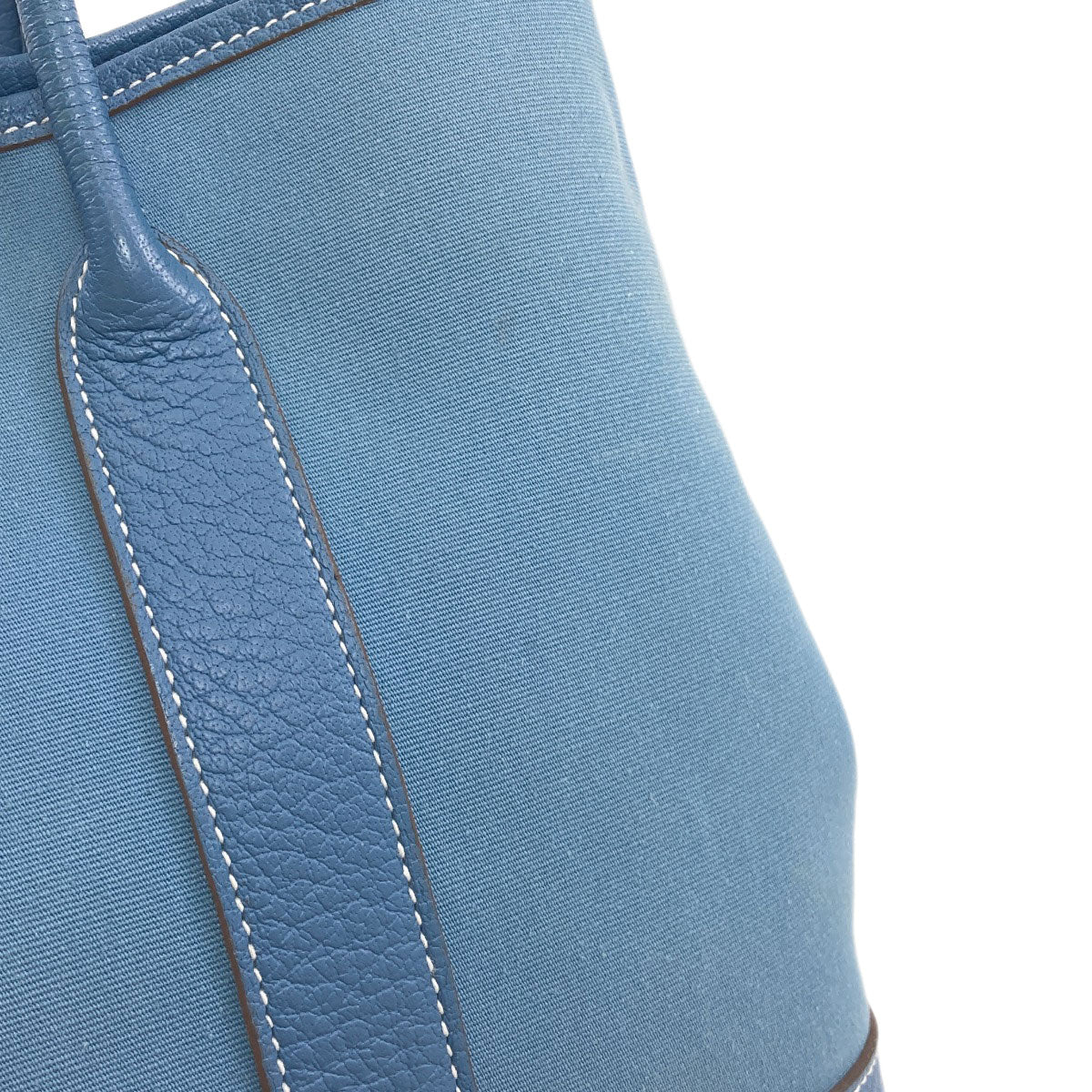 HERMES Garden Party TPM Blue Jean SilverHardware Handbag Towar Officche Ladies [Used]