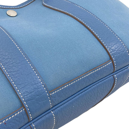HERMES Garden Party TPM Blue Jean SilverHardware Handbag Towar Officche Ladies [Used]