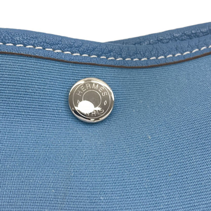 HERMES Garden Party TPM Blue Jean SilverHardware Handbag Towar Officche Ladies [Used]