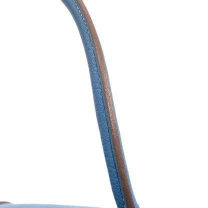 HERMES Garden Party TPM Blue Jean SilverHardware Handbag Towar Officche Ladies [Used]