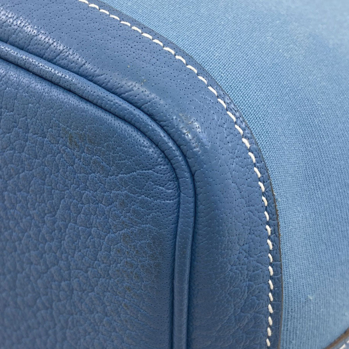 HERMES Garden Party TPM Blue Jean SilverHardware Handbag Towar Officche Ladies [Used]