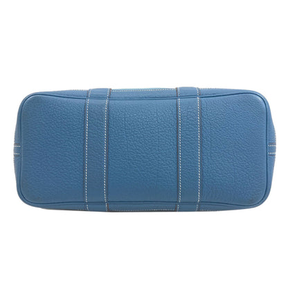 HERMES Garden Party TPM Blue Jean SilverHardware Handbag Towar Officche Ladies [Used]