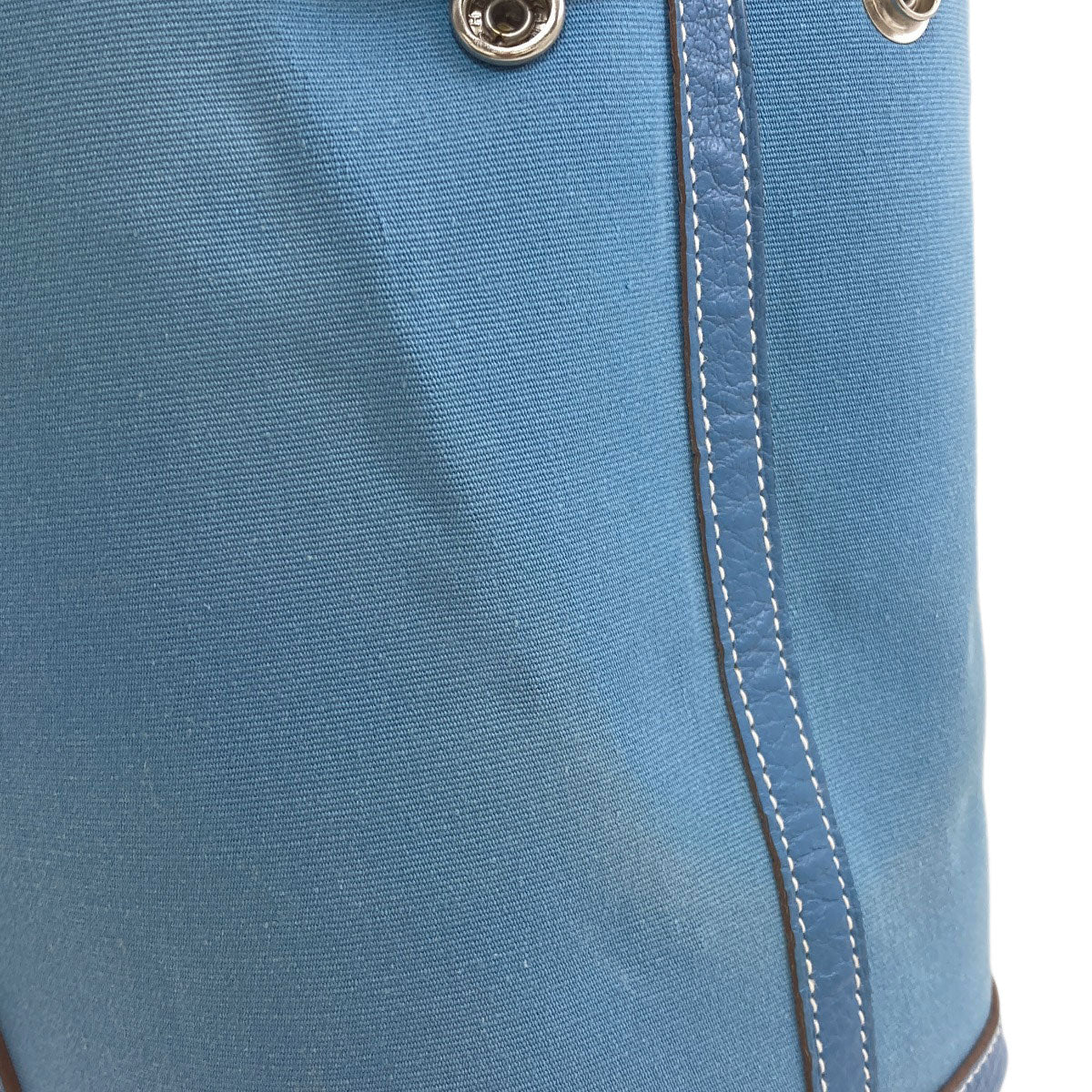 HERMES Garden Party TPM Blue Jean SilverHardware Handbag Towar Officche Ladies [Used]