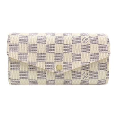 LOUIS VUITTON N63208 Portefeiulle Â· Sarah Long wallet (with coin pocket) Damier canvas Ladies [Used]
