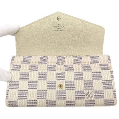 LOUIS VUITTON N63208 Portefeiulle Â· Sarah Long wallet (with coin pocket) Damier canvas Ladies [Used]