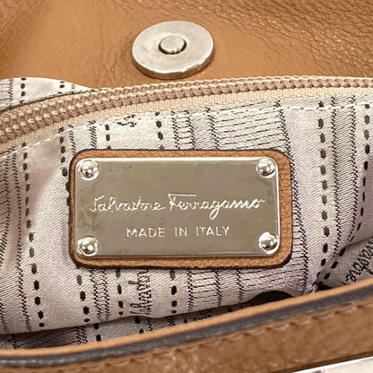 Salvatore Ferragamo GanciniHardware Shoulder Bag Leather Ladies [Used]
