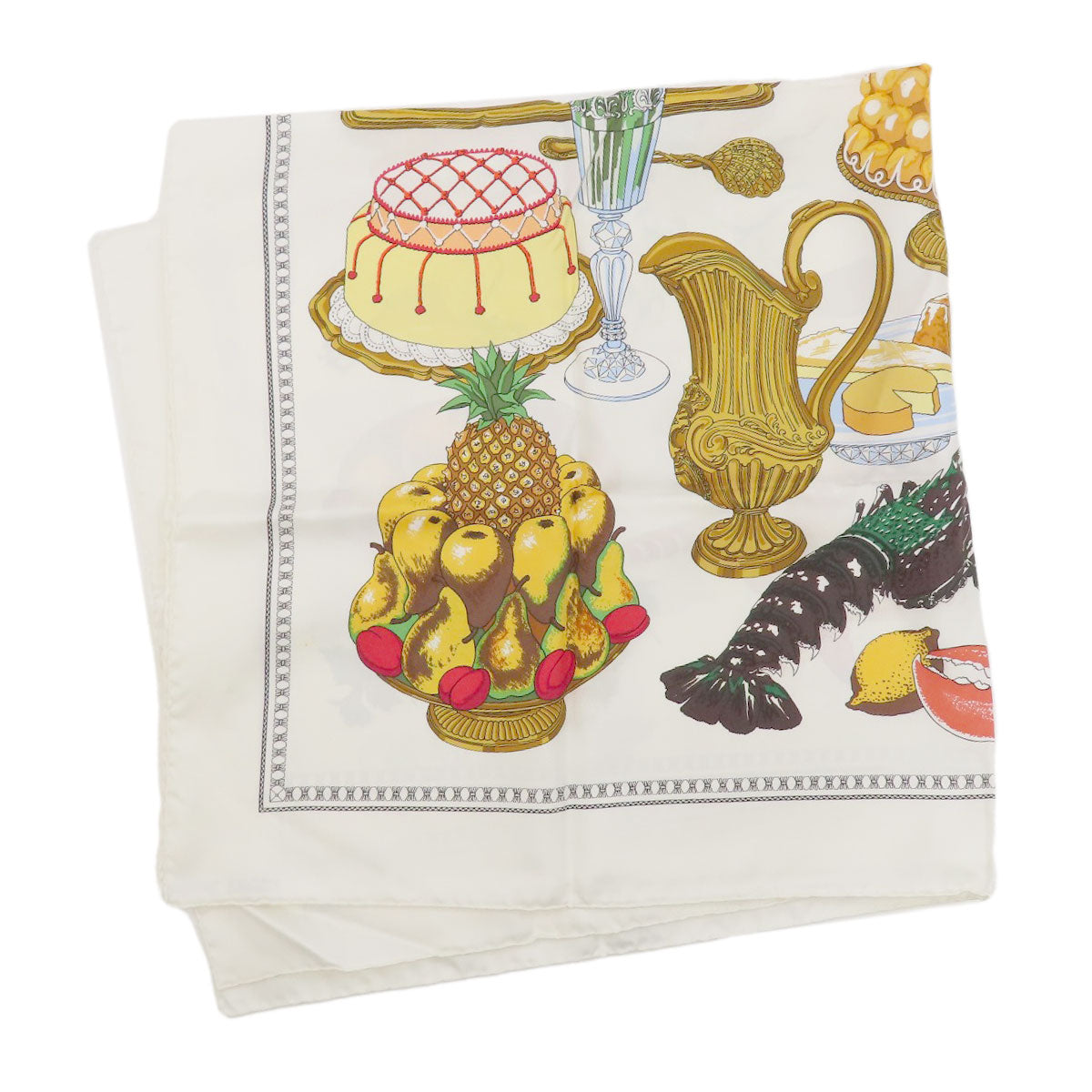 HERMES Carre90 Dinner Scarf Silk Ladies [Used]