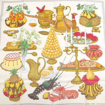 HERMES Carre90 Dinner Scarf Silk Ladies [Used]