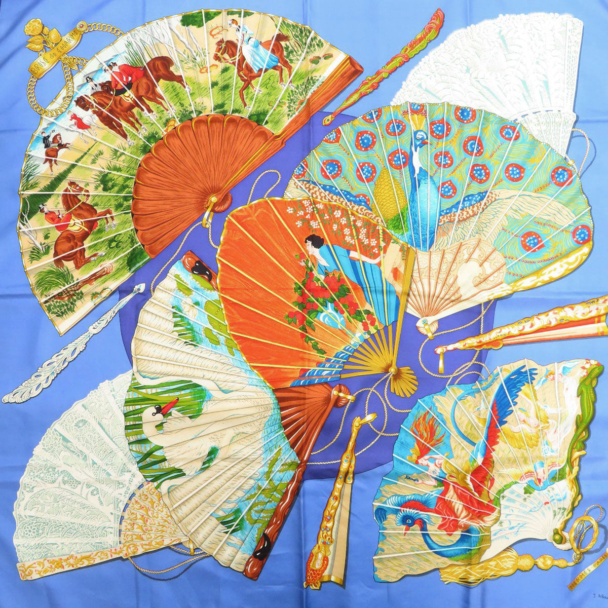 HERMES Carre90 Enchanting Breeze Scarf Silk Ladies [Used]
