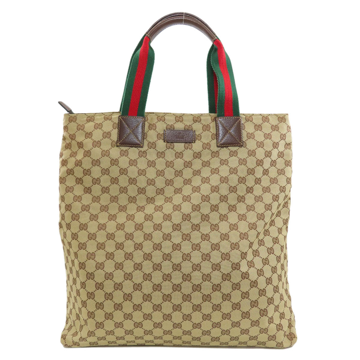 GUCCI 131233 GG pattern sherry line Tote Bag Canvas Ladies [Used]