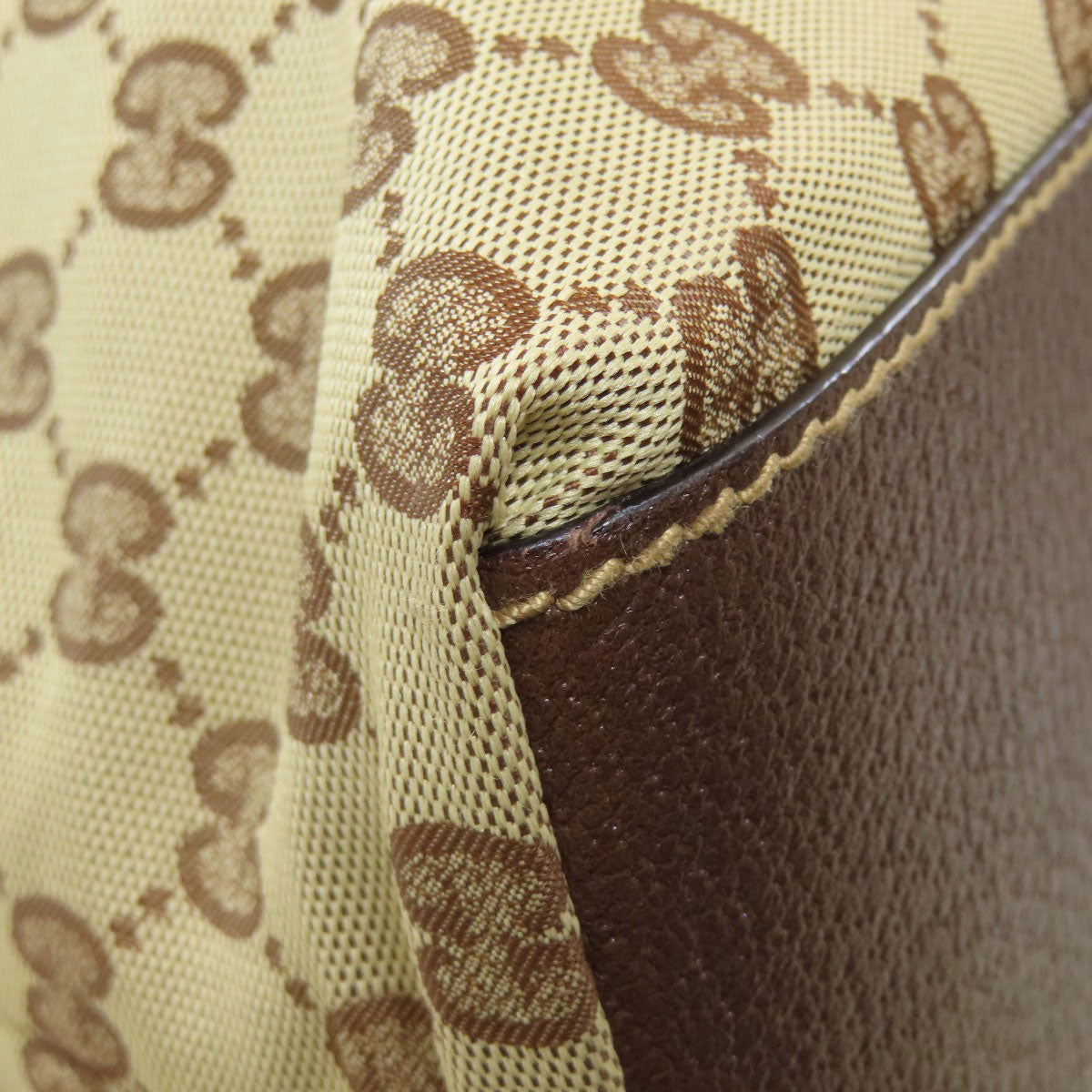 GUCCI 131233 GG pattern sherry line Tote Bag Canvas Ladies [Used]