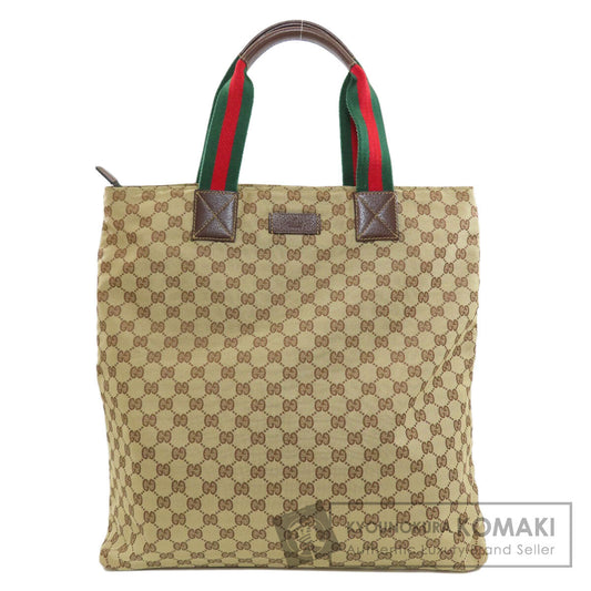 GUCCI 131233 GG pattern sherry line Tote Bag Canvas Ladies [Used]