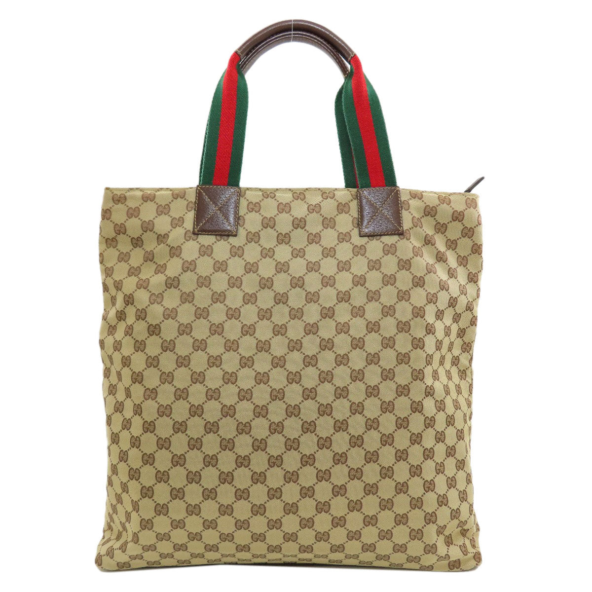 GUCCI 131233 GG pattern sherry line Tote Bag Canvas Ladies [Used]