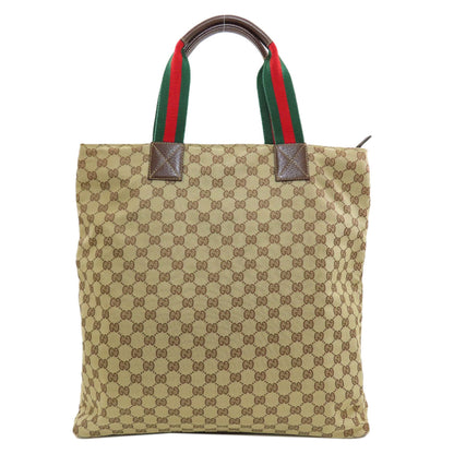 GUCCI 131233 GG pattern sherry line Tote Bag Canvas Ladies [Used]