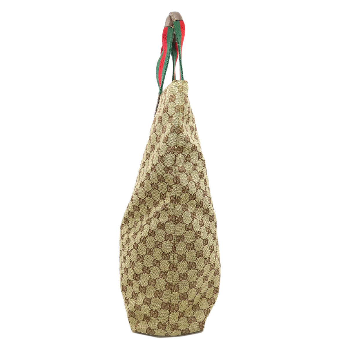 GUCCI 131233 GG pattern sherry line Tote Bag Canvas Ladies [Used]