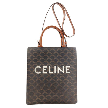 CELINE Vertical Cabas Triomphe 2WAY Tote Bag PVC Ladies [Used]