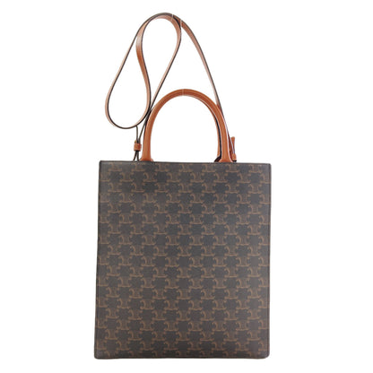 CELINE Vertical Cabas Triomphe 2WAY Tote Bag PVC Ladies [Used]