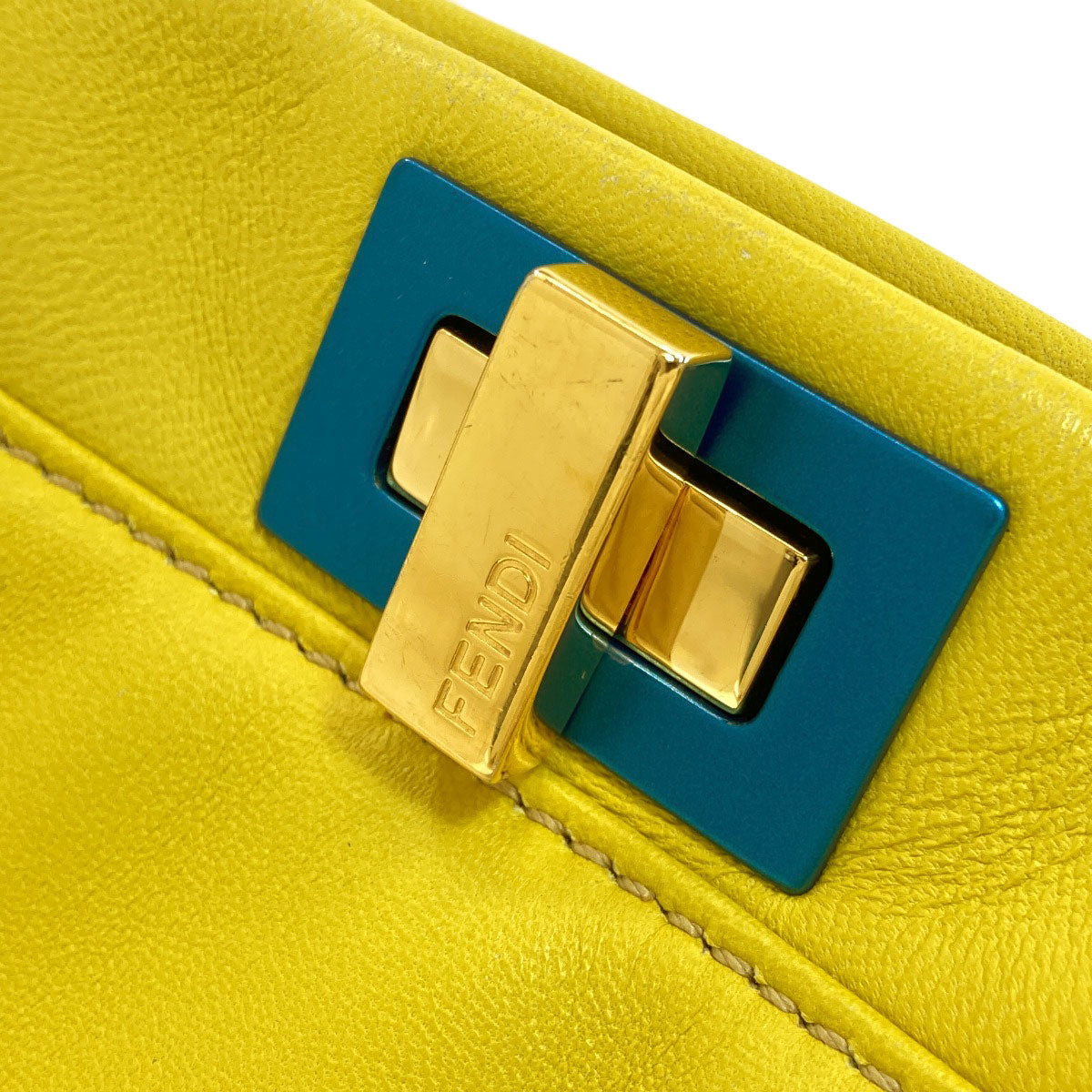 FENDI Peek-a-boo mini Handbag Calf Ladies [Used]