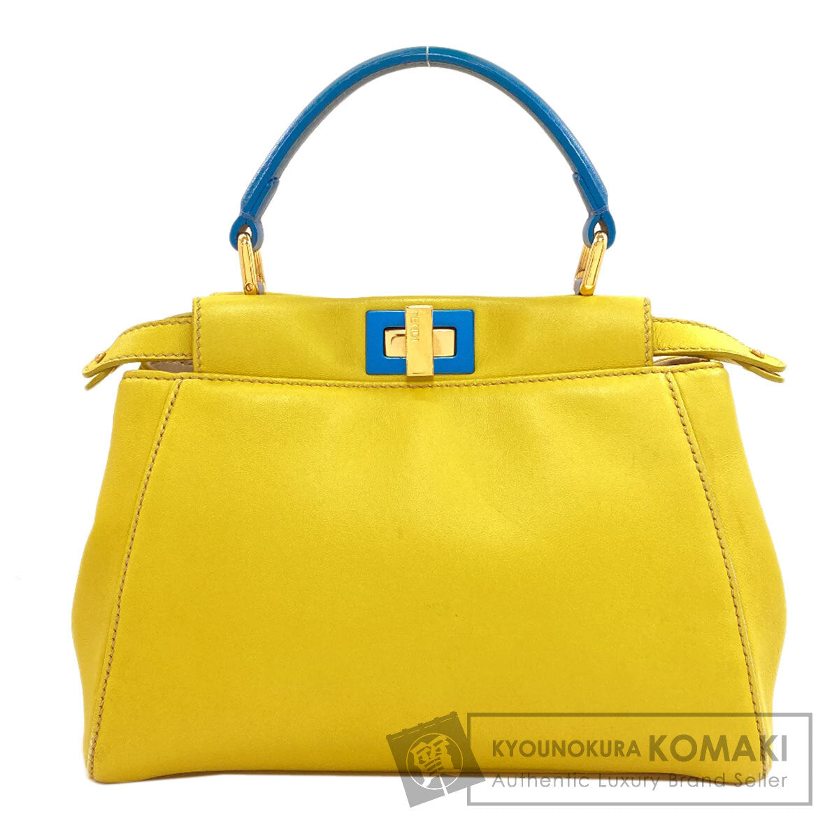 FENDI Peek-a-boo mini Handbag Calf Ladies [Used]