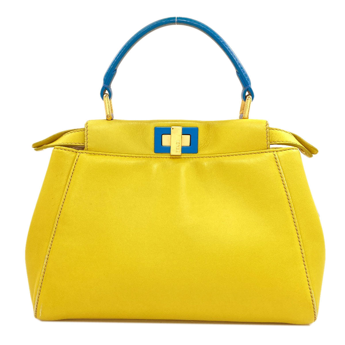 FENDI Peek-a-boo mini Handbag Calf Ladies [Used]