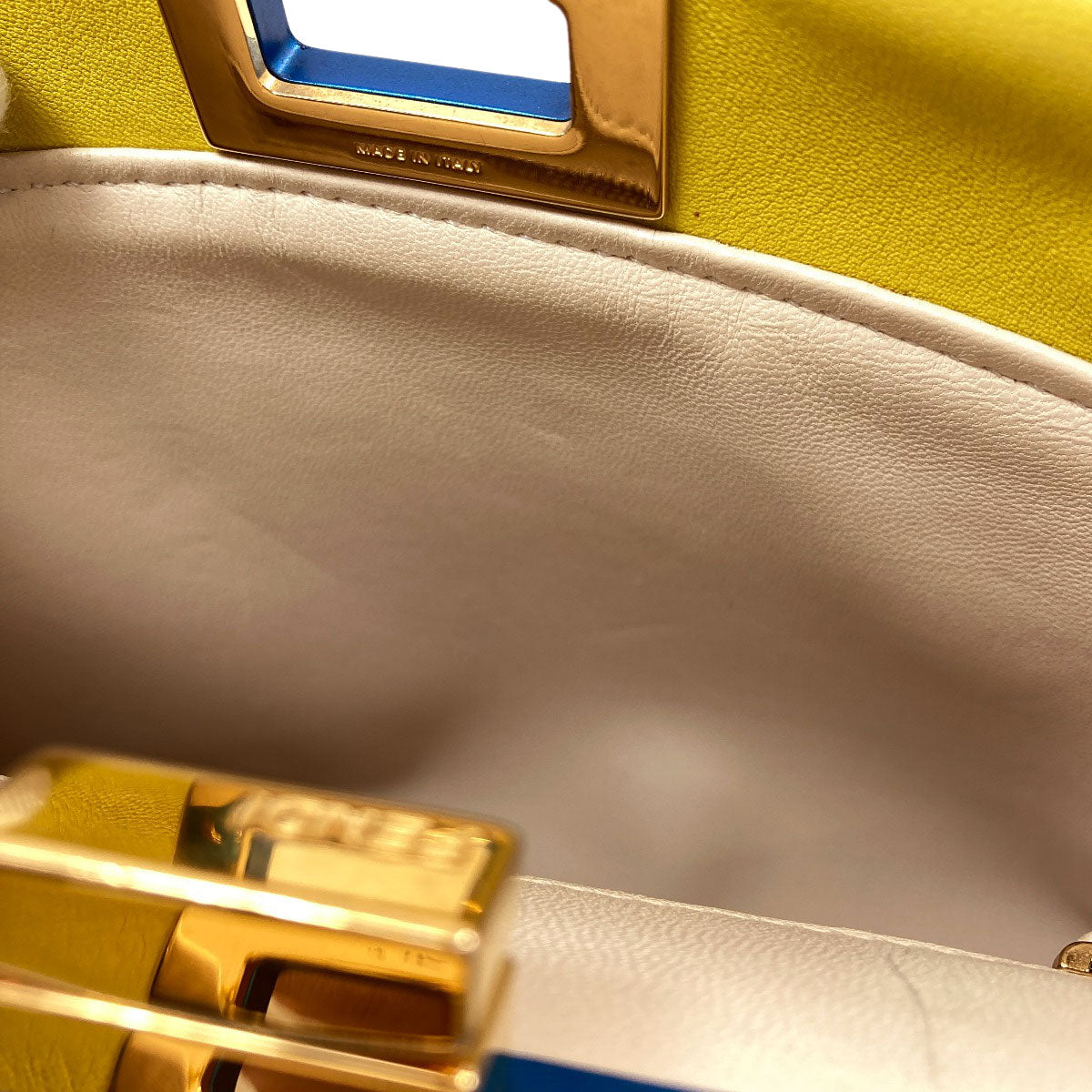 FENDI Peek-a-boo mini Handbag Calf Ladies [Used]