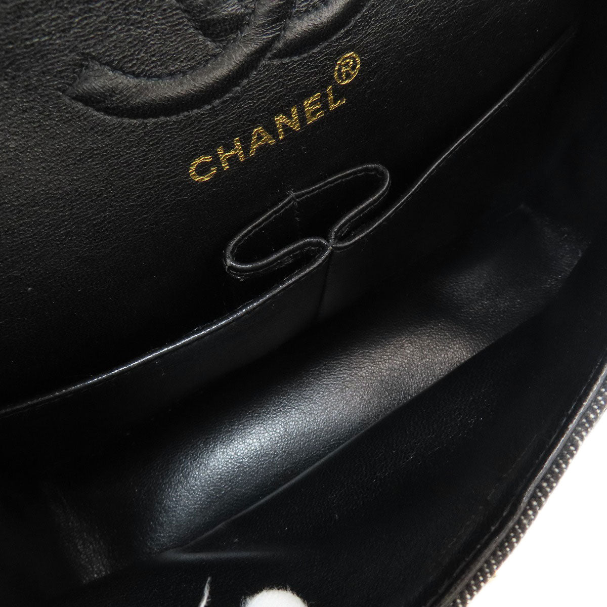 CHANEL Matelasse Double Flap Gold Hardware Shoulder Bag Denim Ladies [Used]