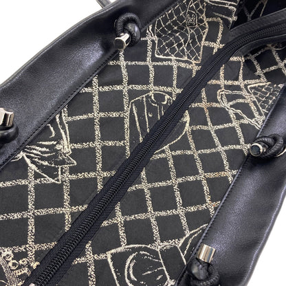 CHANEL Essential SilverHardware Tote Bag Calf Ladies [Used]