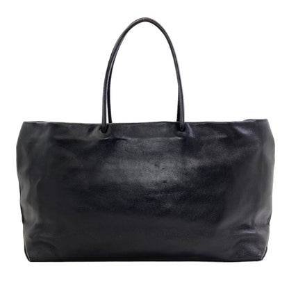 CHANEL Essential SilverHardware Tote Bag Calf Ladies [Used]