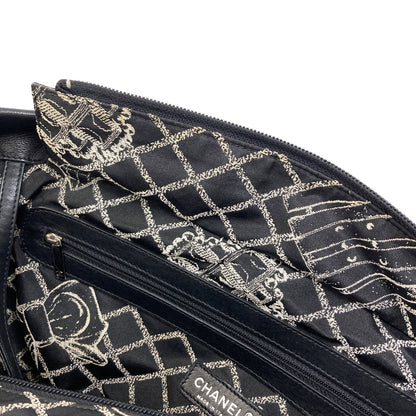 CHANEL Essential SilverHardware Tote Bag Calf Ladies [Used]