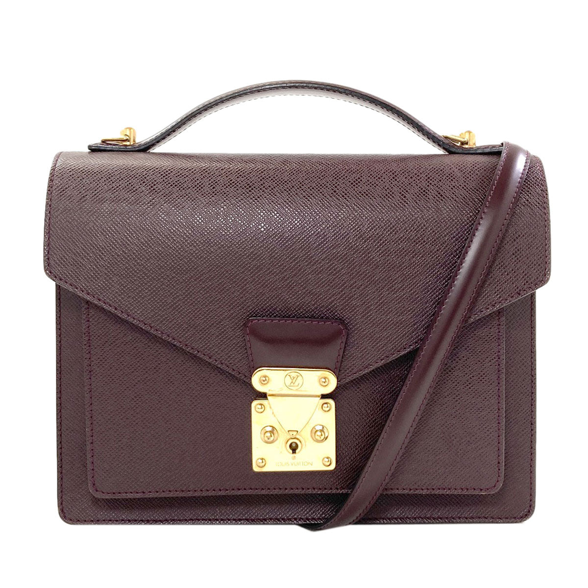 LOUIS VUITTON Monceau SP order Handbag Taiga Ladies [Used]