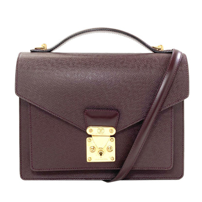 LOUIS VUITTON Monceau SP order Handbag Taiga Ladies [Used]