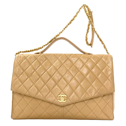 CHANEL Matelasse COCO Mark Chain GoldHardware 2WAY Handbag Lambskin Ladies [Used]
