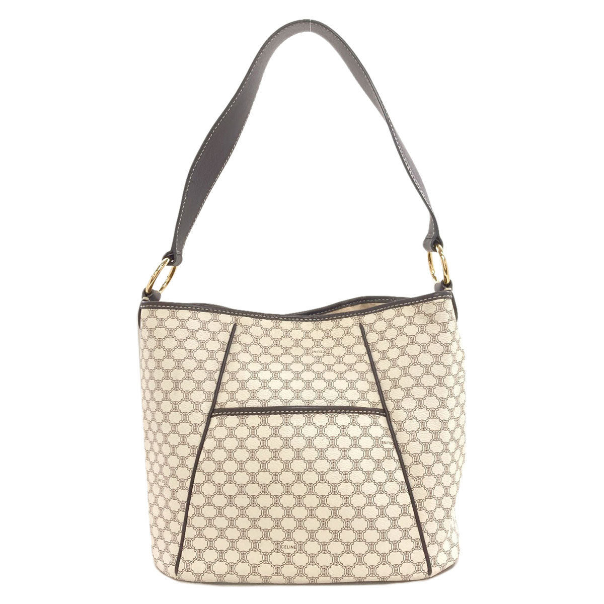 CELINE Macadam pattern Shoulder Bag PVC LeatherLadies [Used]