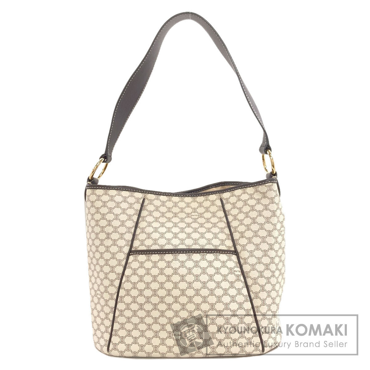 CELINE Macadam pattern Shoulder Bag PVC LeatherLadies [Used]