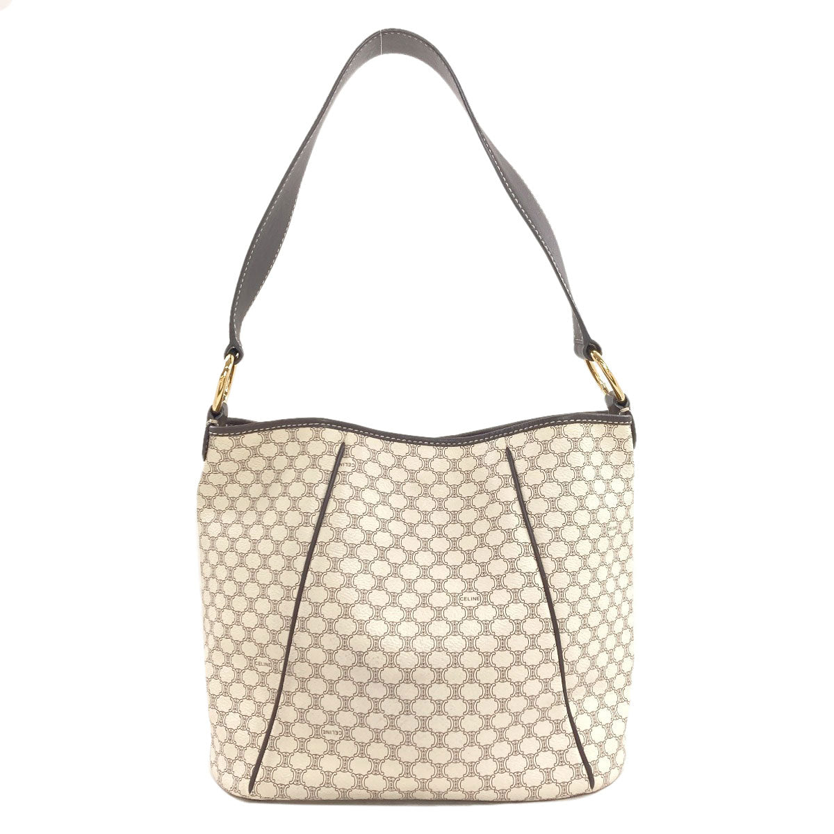 CELINE Macadam pattern Shoulder Bag PVC LeatherLadies [Used]