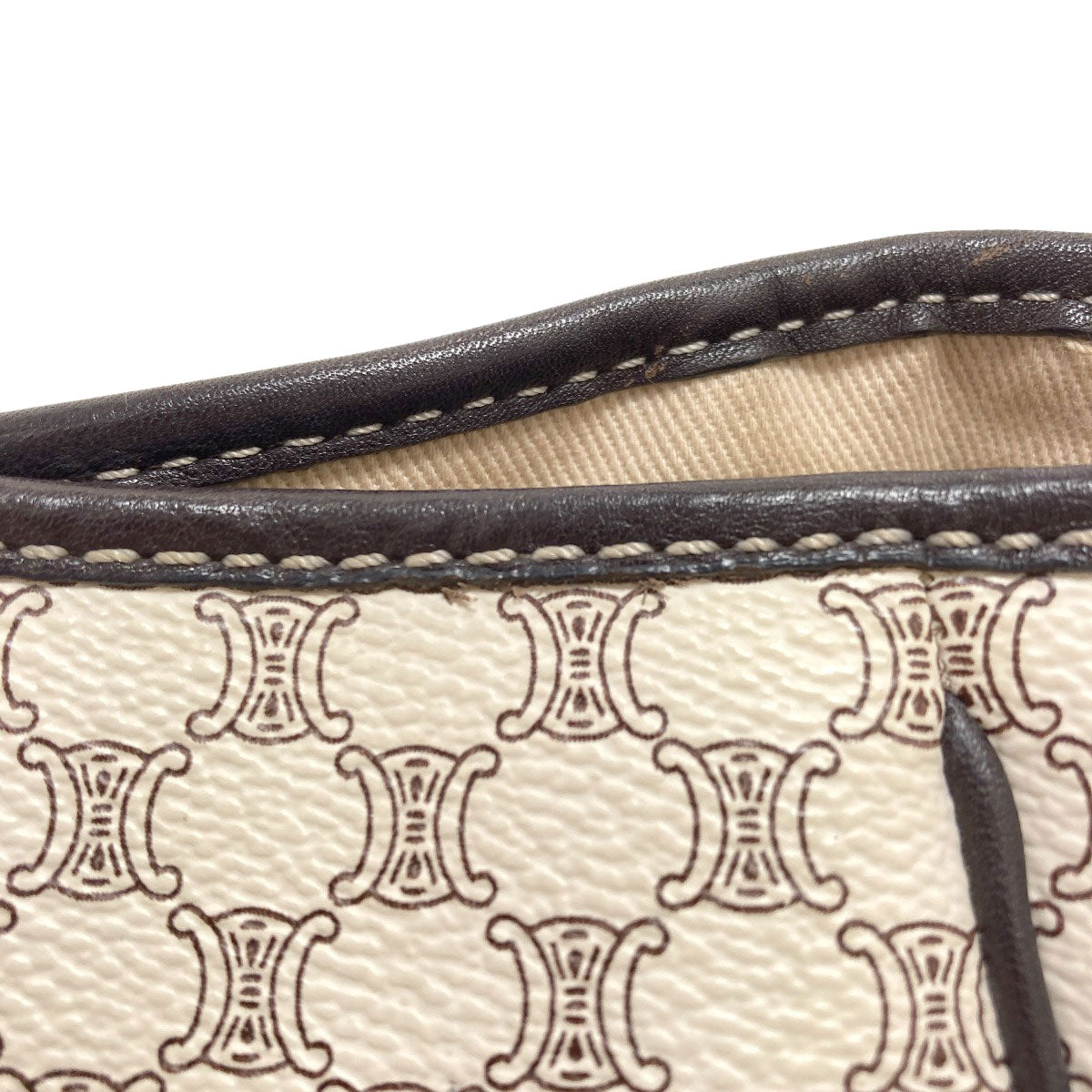 CELINE Macadam pattern Shoulder Bag PVC LeatherLadies [Used]