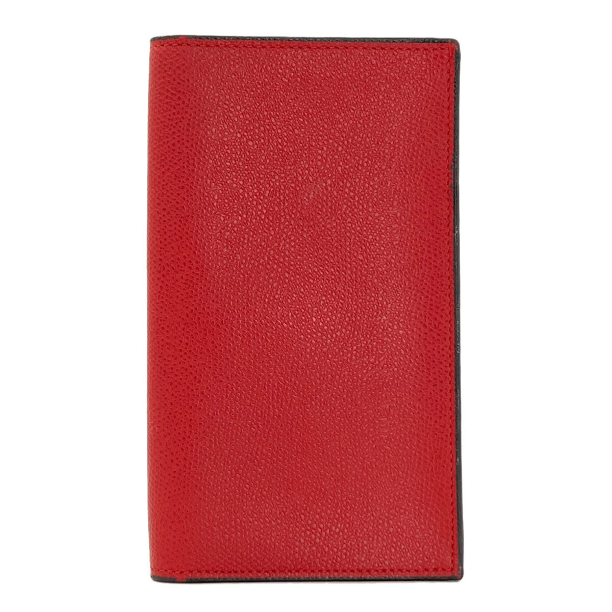 Valextra Simple design Long wallet (with coin pocket) Leather Ladies [Used]