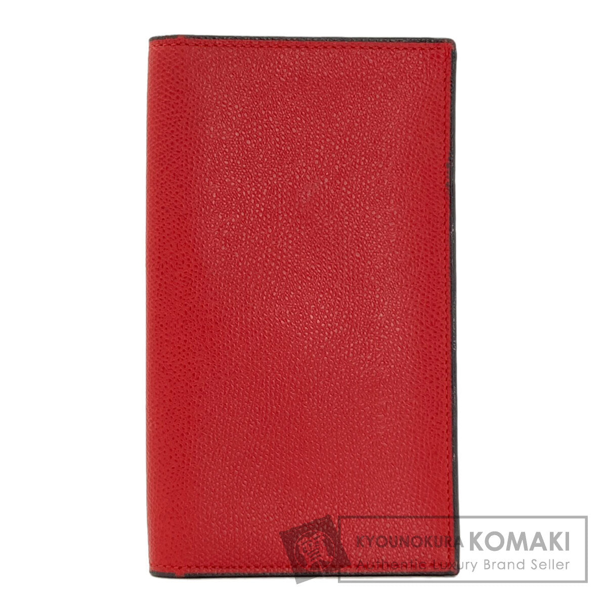 Valextra Simple design Long wallet (with coin pocket) Leather Ladies [Used]