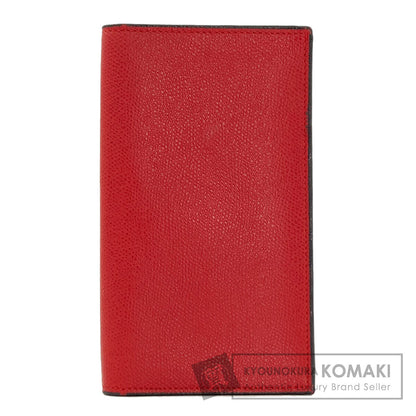 Valextra Simple design Long wallet (with coin pocket) Leather Ladies [Used]