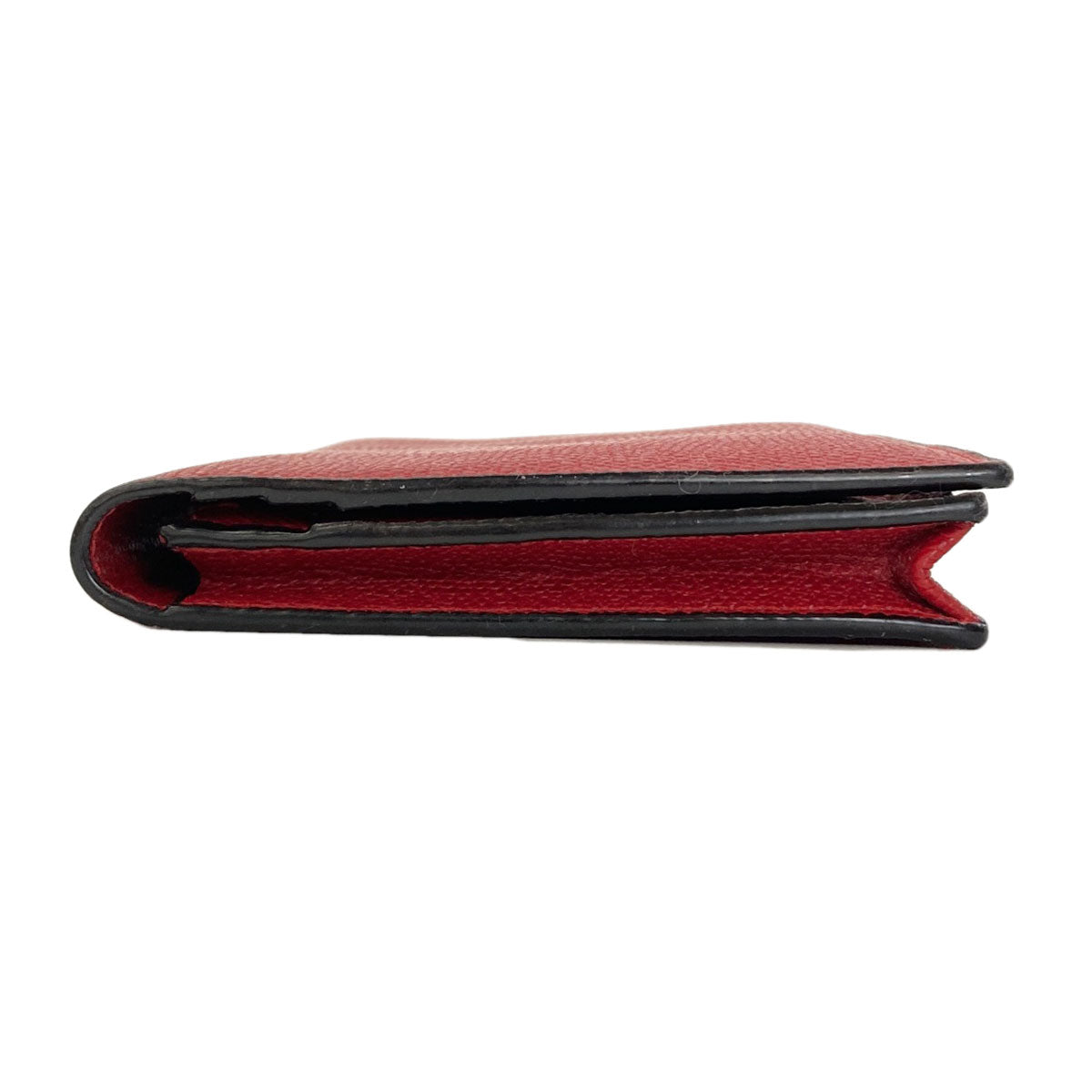 Valextra Simple design Long wallet (with coin pocket) Leather Ladies [Used]