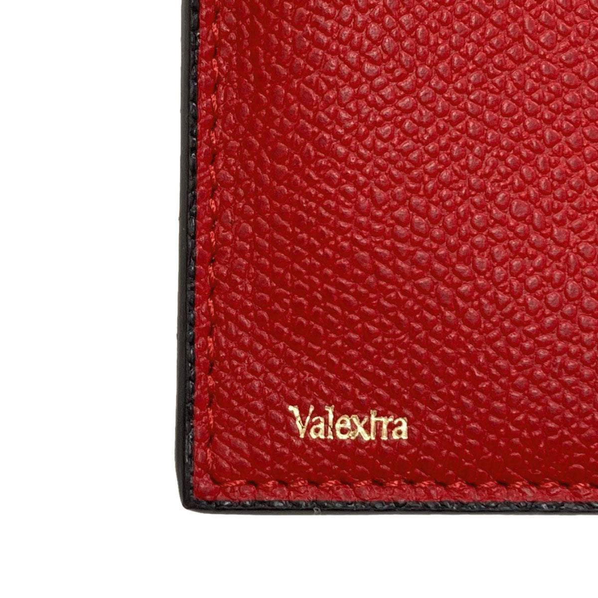 Valextra Simple design Long wallet (with coin pocket) Leather Ladies [Used]