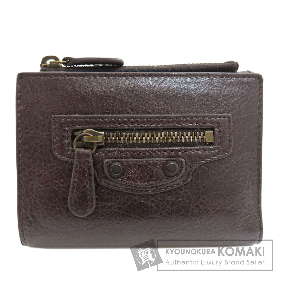 BALENCIAGA Le City Bifold Wallet Bifold Wallet with Coin Pocket Leather Ladies [Used]