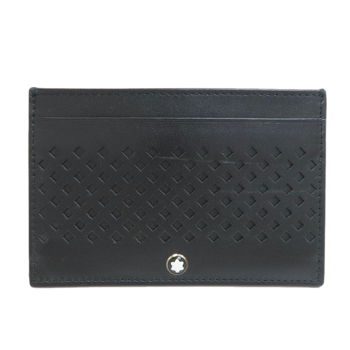 MONTBLANC logo Card Case Leather mens [Used]