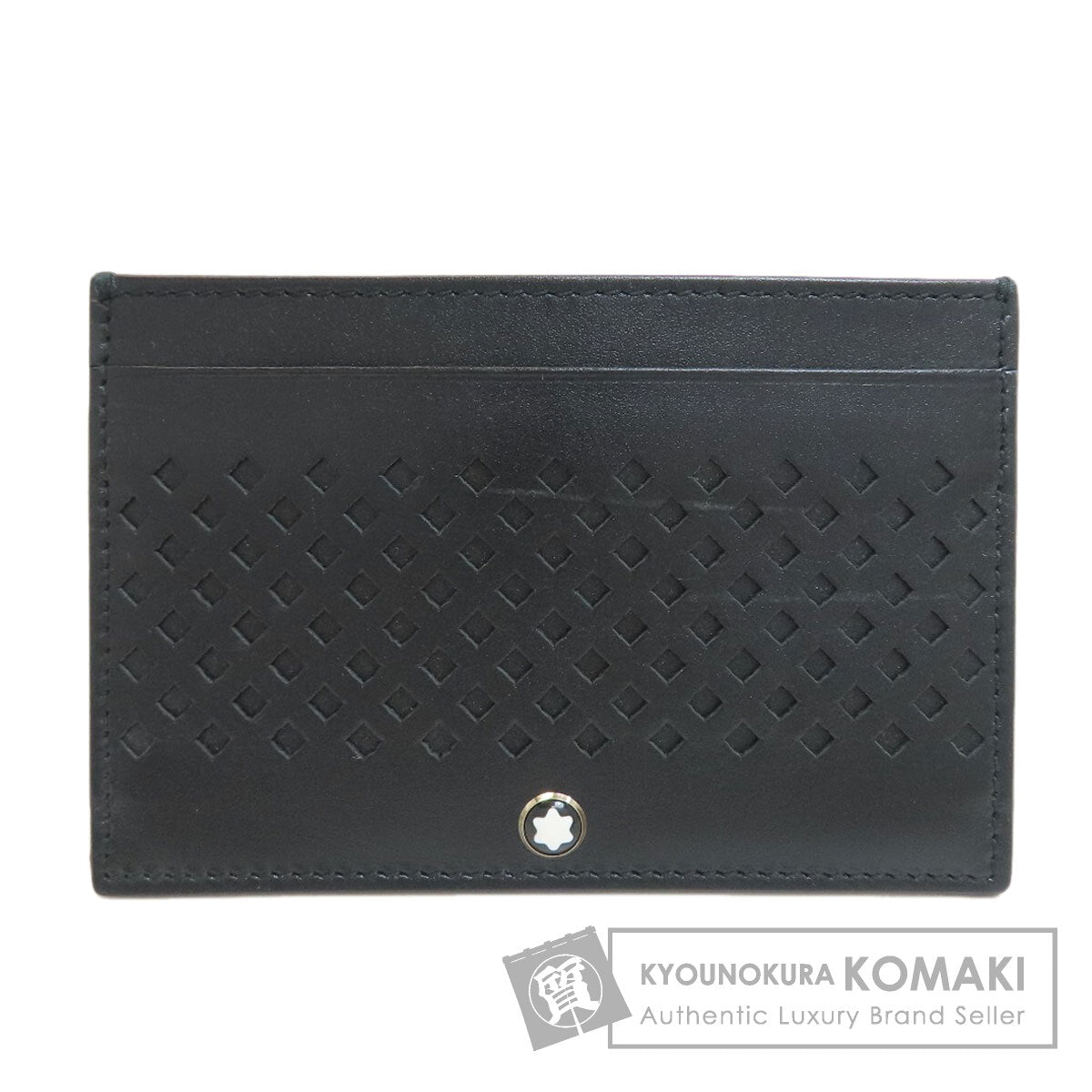 MONTBLANC logo Card Case Leather mens [Used]