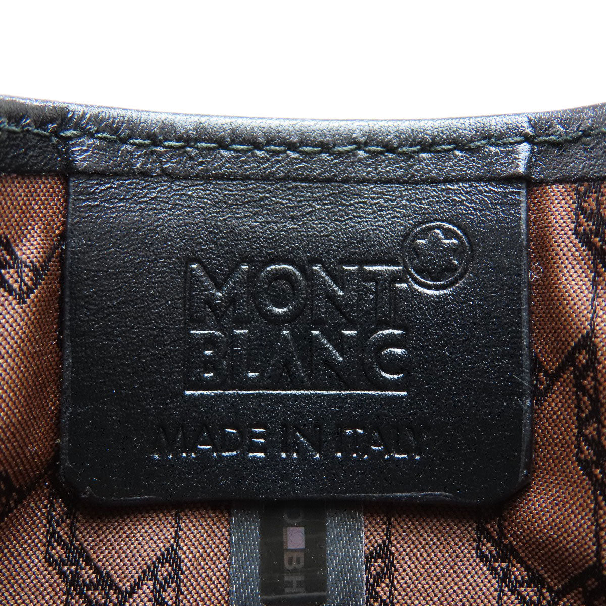 MONTBLANC logo Card Case Leather mens [Used]